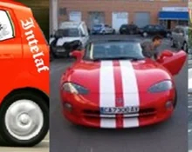 Auto deportivo con vinil